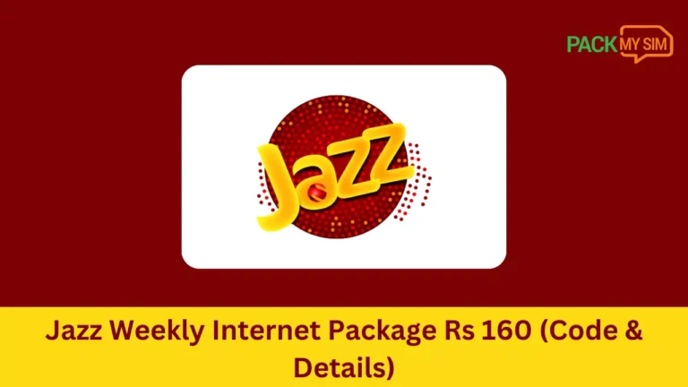 Jazz Weekly Internet Package Rs 160 (Code & Details)