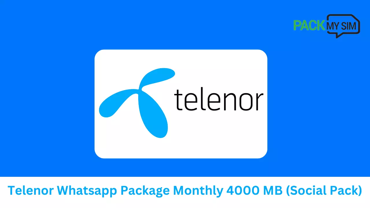 Telenor Whatsapp Package Monthly 4000 MB (Social Pack)